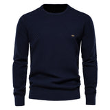 Unifarbener Pullover für Männer - GREG – Marineblau