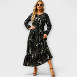 Bohemian Maxi Dress – Schwarz