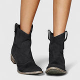 Caroline | Vintage Ankle Boots mit Stil – Schwarz