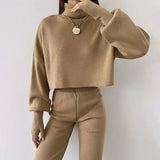 Damen Pullover Hosen Set – Khaki