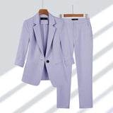 Elena | Luxuriöses Blazer-Set – Viola