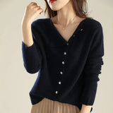 Huerta – Elegante Strickjacke Mit Knöpfen – Schwarz