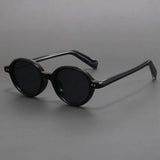 Saskia | Klassische Runde Sonnenbrille – Schwarz