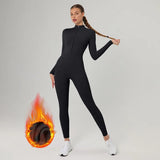 Fadenburg Damen Yoga Kombination – Winter Schwarz