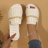 Klavdiya - Sandalen Mit Kette – Beige