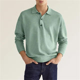 Leopold | Langarm-Poloshirt für Herren – Grün