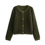Modischer Damen-Teddy-Mantel | Elegante – Grün