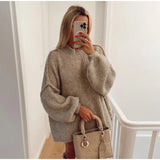 Der bequeme und elegante Herbstpullover für Frauen -MORENE – Khaki