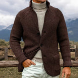 Mark | STRICKJACKE AUS GROBER STRICKOPTIK – Braun