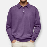 Aiden™ | Langarm-Polo – Lila