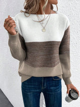 Rhea | Eleganter Winterpullover mit feinem Strick – Braun
