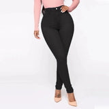 Jeggings Damen Slim Fit | Hoher Bund Knöchellang – Schwarz