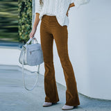 Walker Lange Stretch‑Cordhose – Khaki