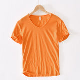 Boris V-Ausschnitt T-Shirt – Orange