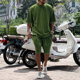 Draxen™-Set aus Premium-Strick mit Oversize-Passform und Streetwear-Style – Olivgrün