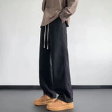 Herren Lässig Baggy Jeans | Weites Bein – Schwarz