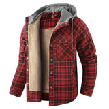 Gerald – warme karierte hemdjacke – Rot