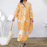 Riviera – Sommerliches Midi-Kleid mit eleganter Note – Gelb