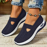 Madelline - Damen-Slipper mit Keilabsatz – Marineblau