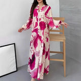 Yumi™ Maxikleid aus Premium-Viskose mit Knopfleiste Vorne – Rosa