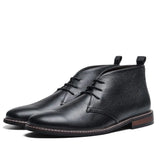 Maurice's Sterling Leder Chukka Stiefel aus Rindsleder in Mocha-Braun mit Komfort-Design – Schwarz