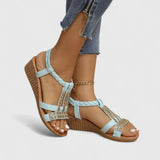 Pina | ELEGANTE ORTHOPÄDISCHE SANDELE – Blau