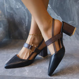 Ottilie | Damen Pumps Slingback Blockabsatz Spitze Zehenpartie – Slingback Pumps 2026 – Schwarz