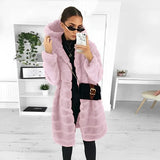 Weicher Modemantel für Frauen - Annabelle – Rosa