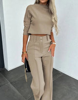 Noliya - Elegantes Zweiteiliges Satz – Khaki