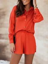 Giovina – Lässiges Zweiteiliges Set – Rot