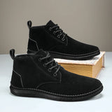 Morrow™ Olivgrüne Wildleder Chukka Boots mit Gepolsterter Innensohle und Gummisohle – Schwarz
