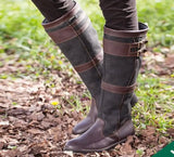 Bridget - Retro-Lederstiefel – Kaffee