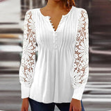 Cutipie™ - Elegante Bluse mit langen Ärmeln – Weiß