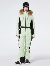 Einteiliger Skianzug für Damen | Wintersportbekleidung – Hellgrün