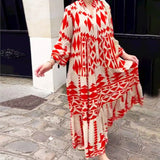 Riviera – Sommerliches Midi-Kleid mit eleganter Note – Rot