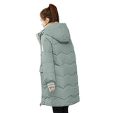 Lange gefütterte jacke für damen – dorothee – Grün