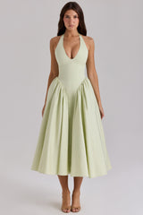 Shannah | Elegantes Midi-Kleid – Grün