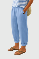 Nerija - Bequeme Und Stilvolle Hose – Hellblau