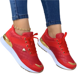 Sheena - Edle Leder-Sneaker aus transparenter Optik – Rot mit Herz