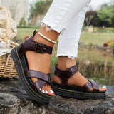 Angelica | Bequeme Sport Sandalen – Bordeaux