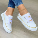 Autumn | Plateau Schnürung Sneaker – Weiß