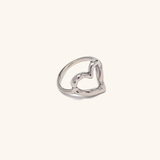 Verity Herz Ring – Silber
