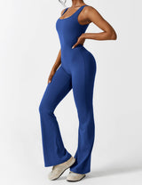 Sionex | Atmungsaktiver Flare-Jumpsuit für Damen Sommer – Königsblau