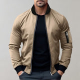 Bomberjacke Herren Leicht | Zip-Up Jacke Alltag – Khaki