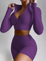 Skulpo | Nahtloses Activewear-Set für Frauen Training – Lila