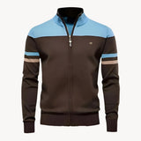 Atlas-herrenjacke im retro-streifendesign – Hellblau (Fast ausverkauft)