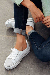 Fiora - Diamantbesetzte Sneakers – Weiß