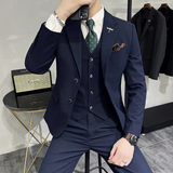 Slim-Fit Dreiteiler - Merlin – Blau