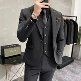 Slim-Fit Dreiteiler - Merlin – Dunkelgrau
