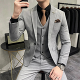 Slim-Fit Dreiteiler - Merlin – Hellgrau